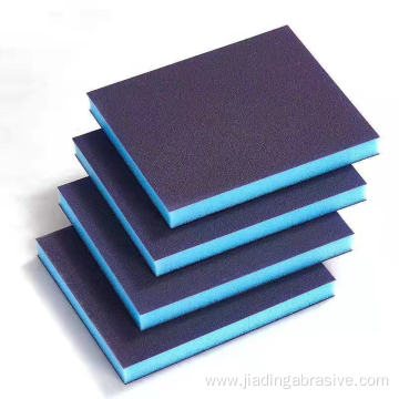 Customized abrasive sponge sanding block for fine polishing